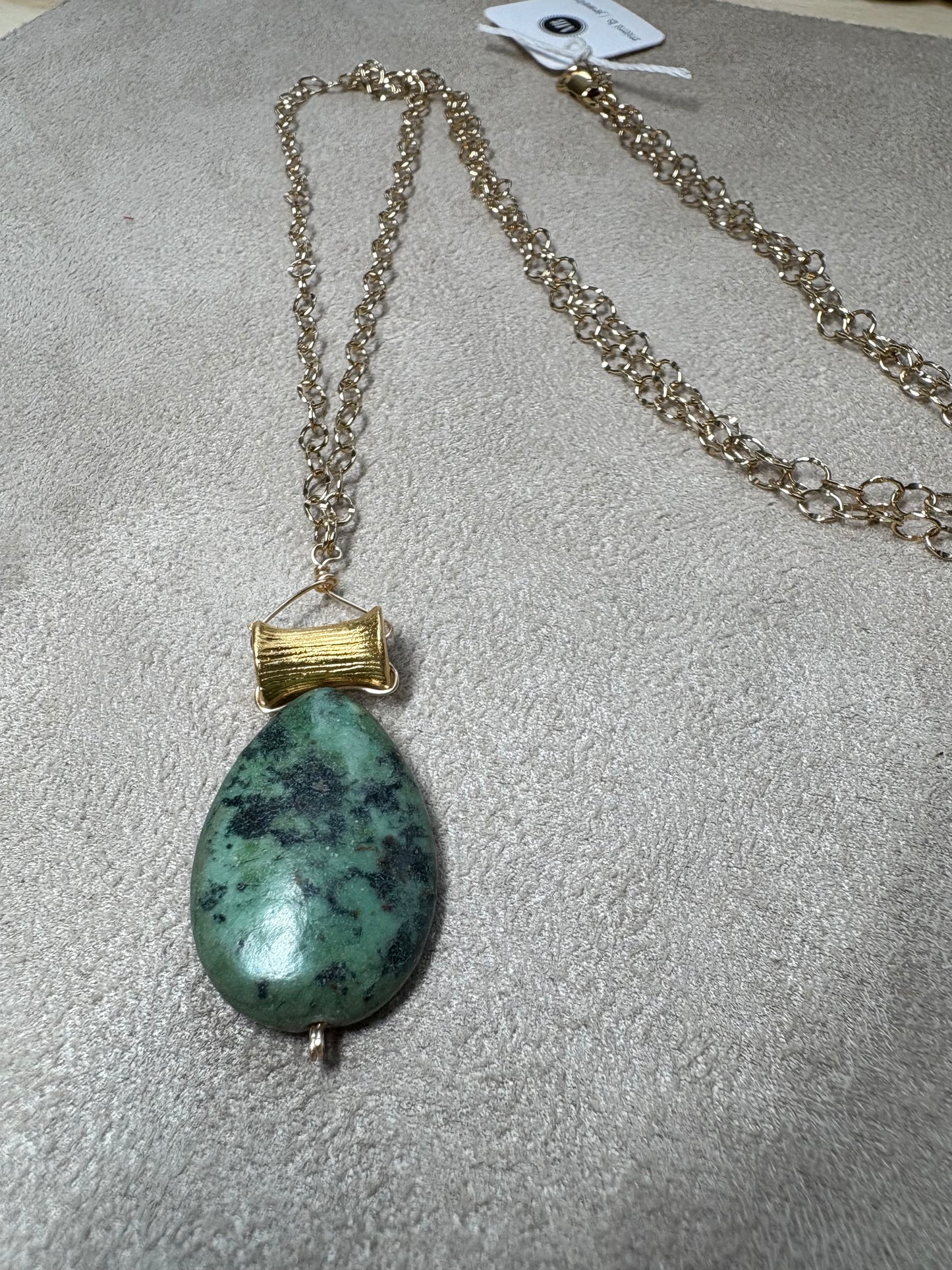 Long turquoise necklace