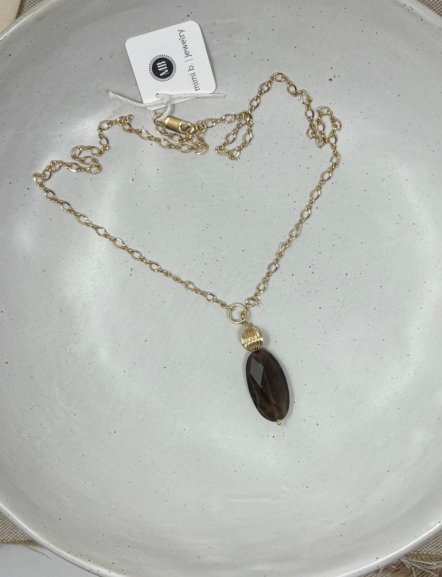 Smoky quartz necklace
