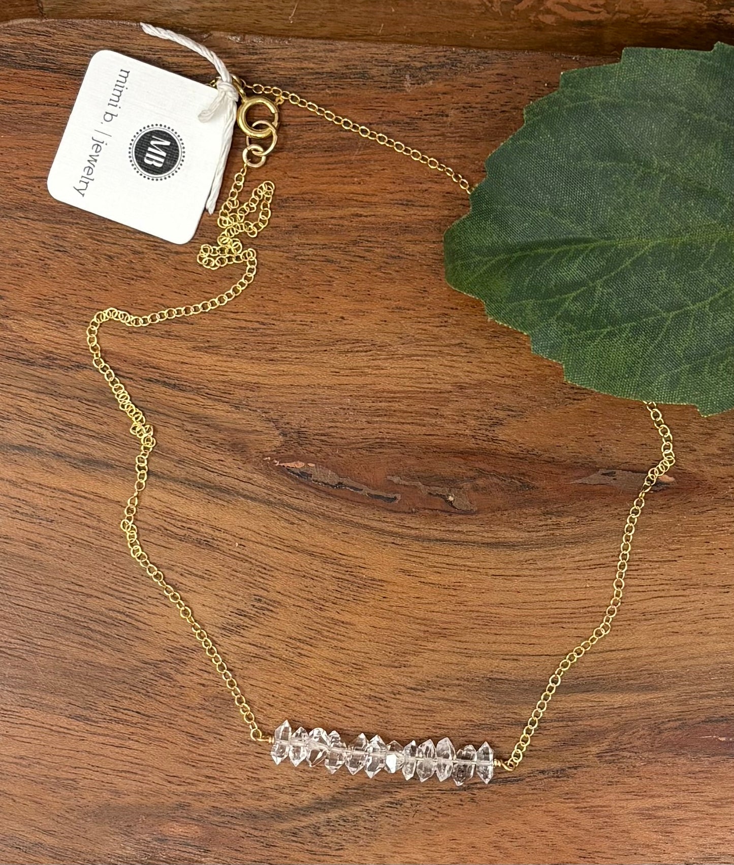 Herkimer diamond necklace