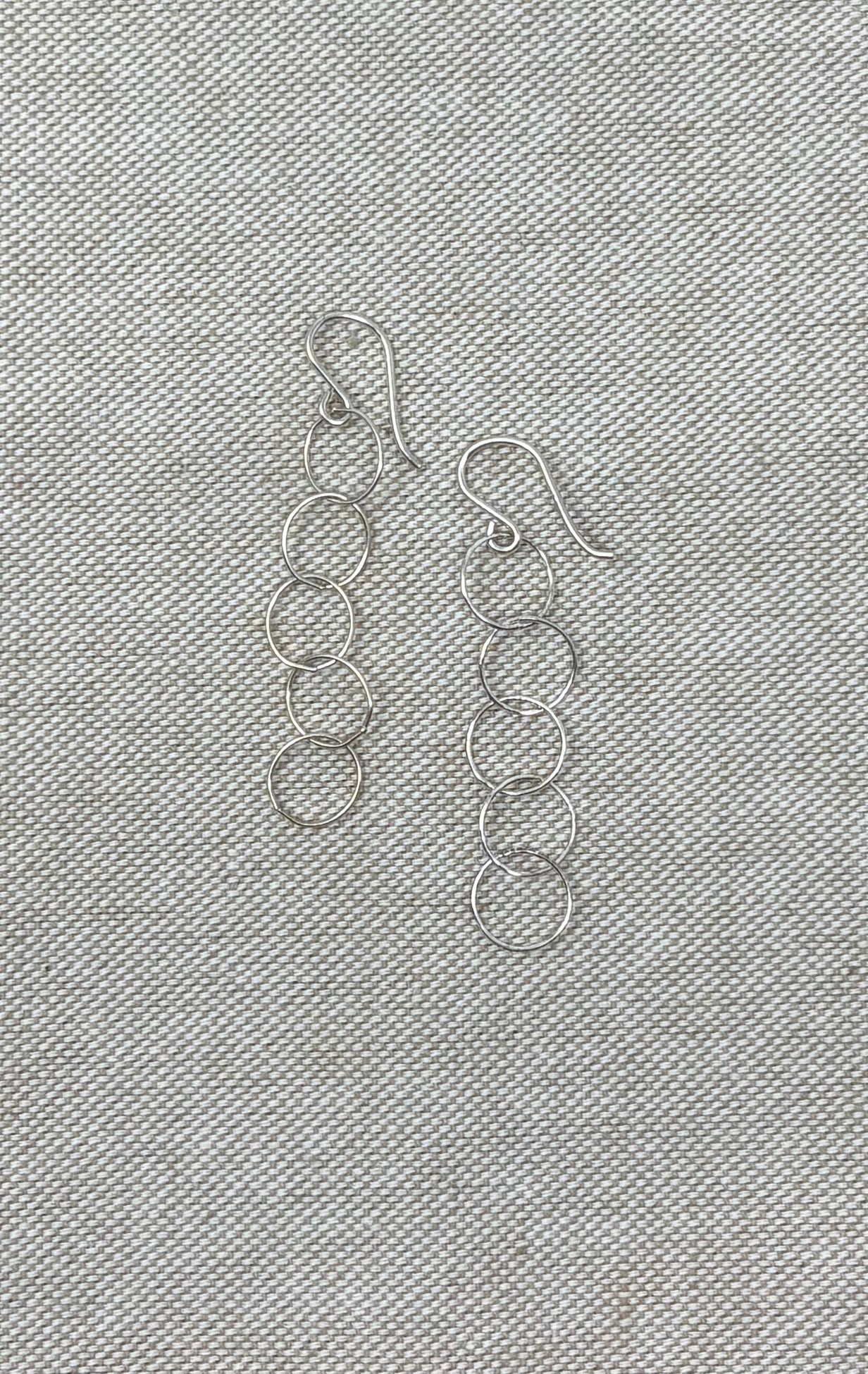 Sterling silver chain earrings
