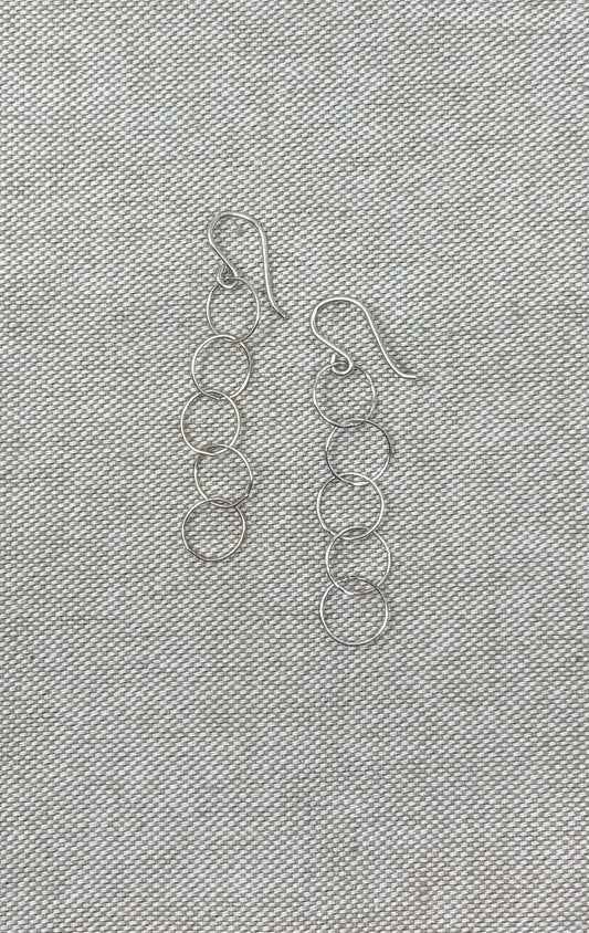Sterling silver chain earrings
